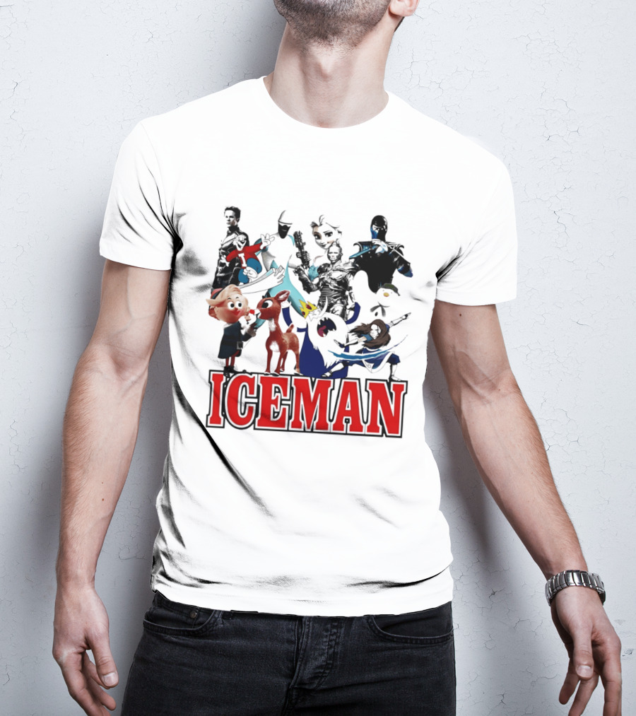 Iceman Elsa Sub Zero Mr. Freeze Cartoon Characters T-Shirt