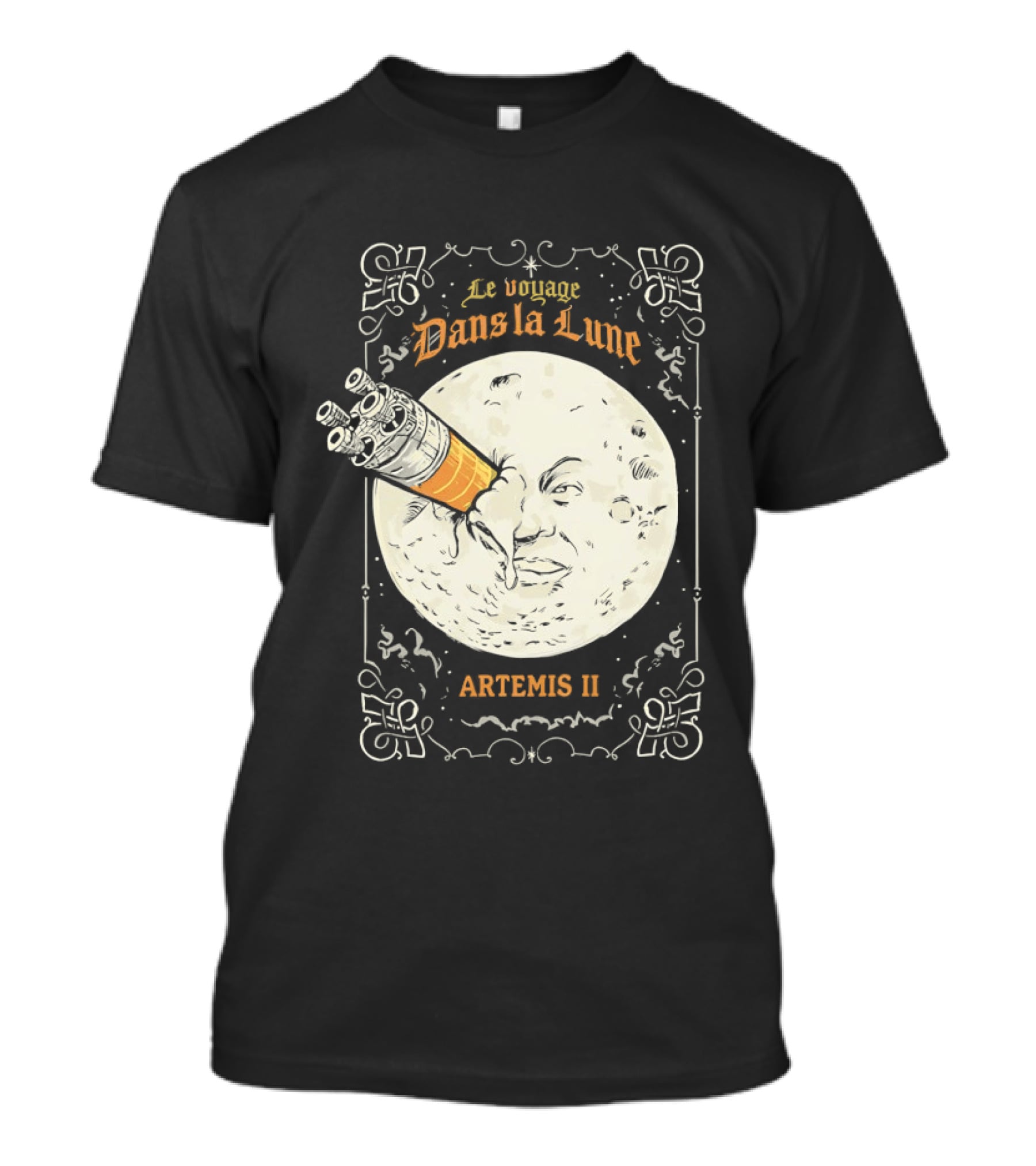 Le Voyage Dans La Lune Artemis II Moon Exploration T-Shirt