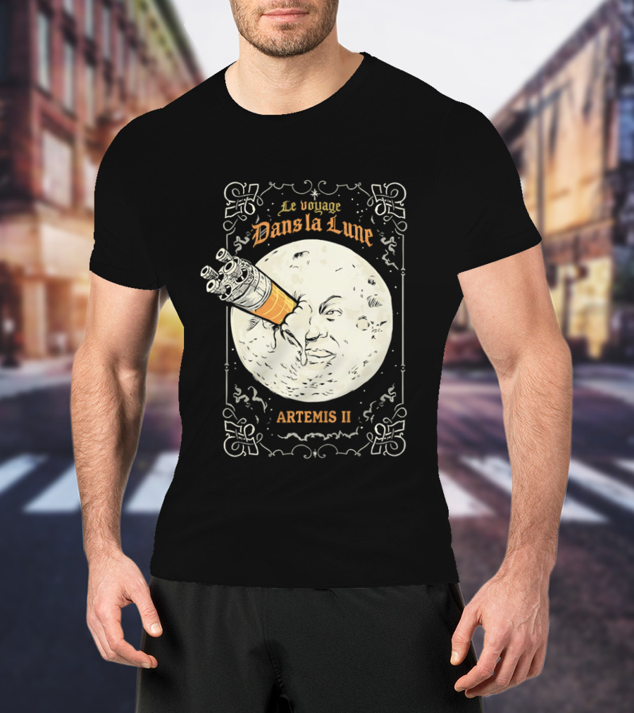 Le Voyage Dans La Lune Artemis II Moon Exploration T-Shirt