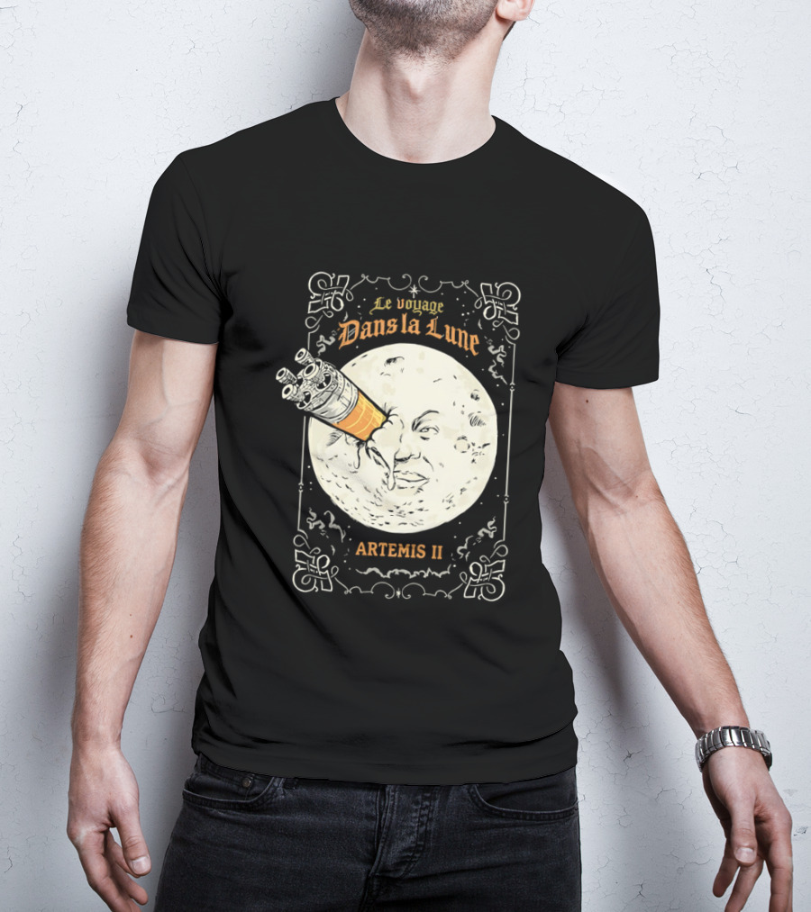 Le Voyage Dans La Lune Artemis II Moon Exploration T-Shirt