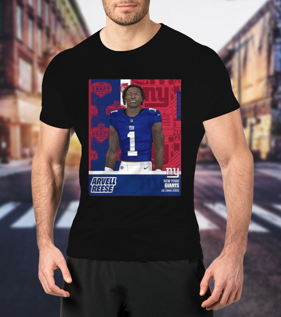 2026 Draft New York Giants Arvell Reese Round 1 Pick 5 LB Ohio State T-Shirt