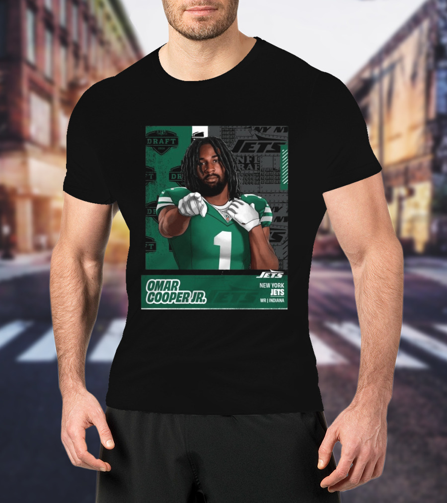 NFL Draft 2026 New York Jets Omar Cooper Jr Round 1 Pick 30 WR Indiana T-Shirt
