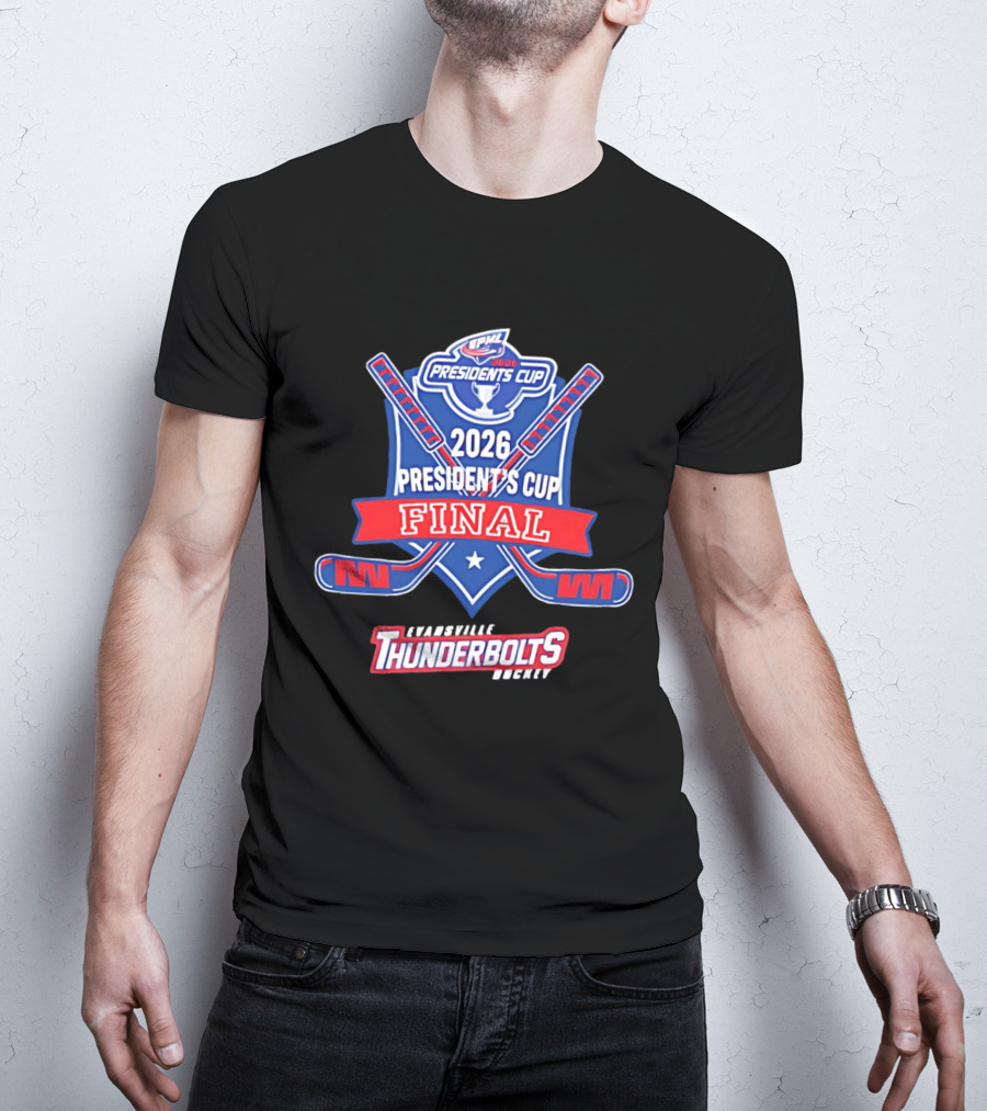 Evansville Thunderbolts Hockey 2026 SPHL Presidents Cup Final T-Shirt