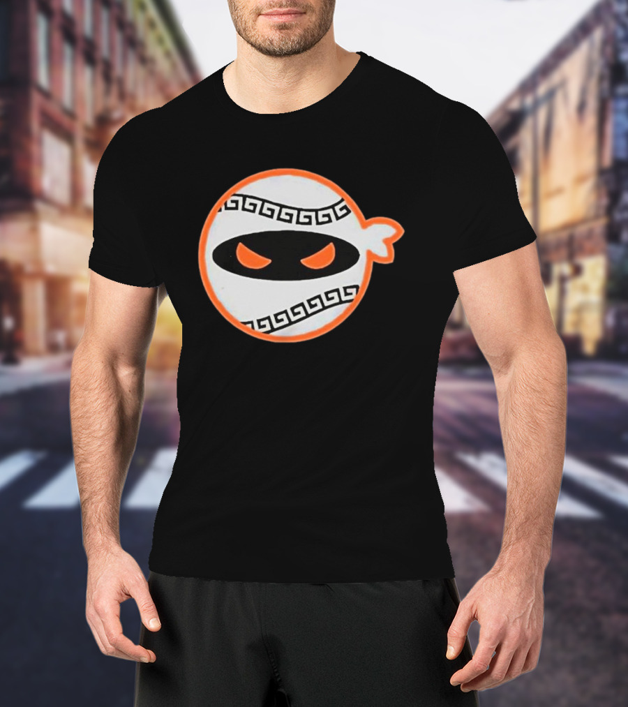 San Francisco Giants Pitching Ninja Baseball Greek Style Mask T-Shirt