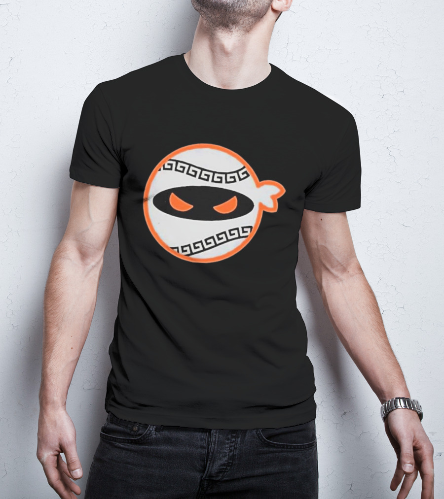 San Francisco Giants Pitching Ninja Baseball Greek Style Mask T-Shirt