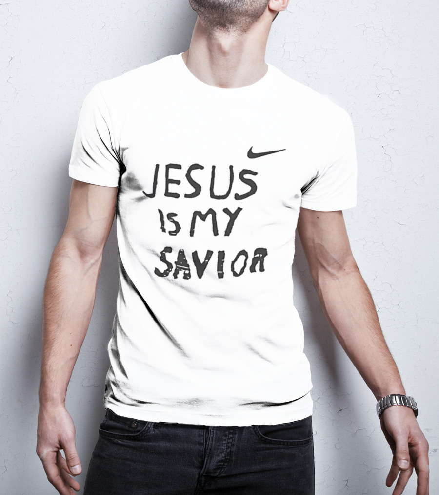 Norbert Lesniak Wearing Jesus Is My Savior Nike T-Shirt