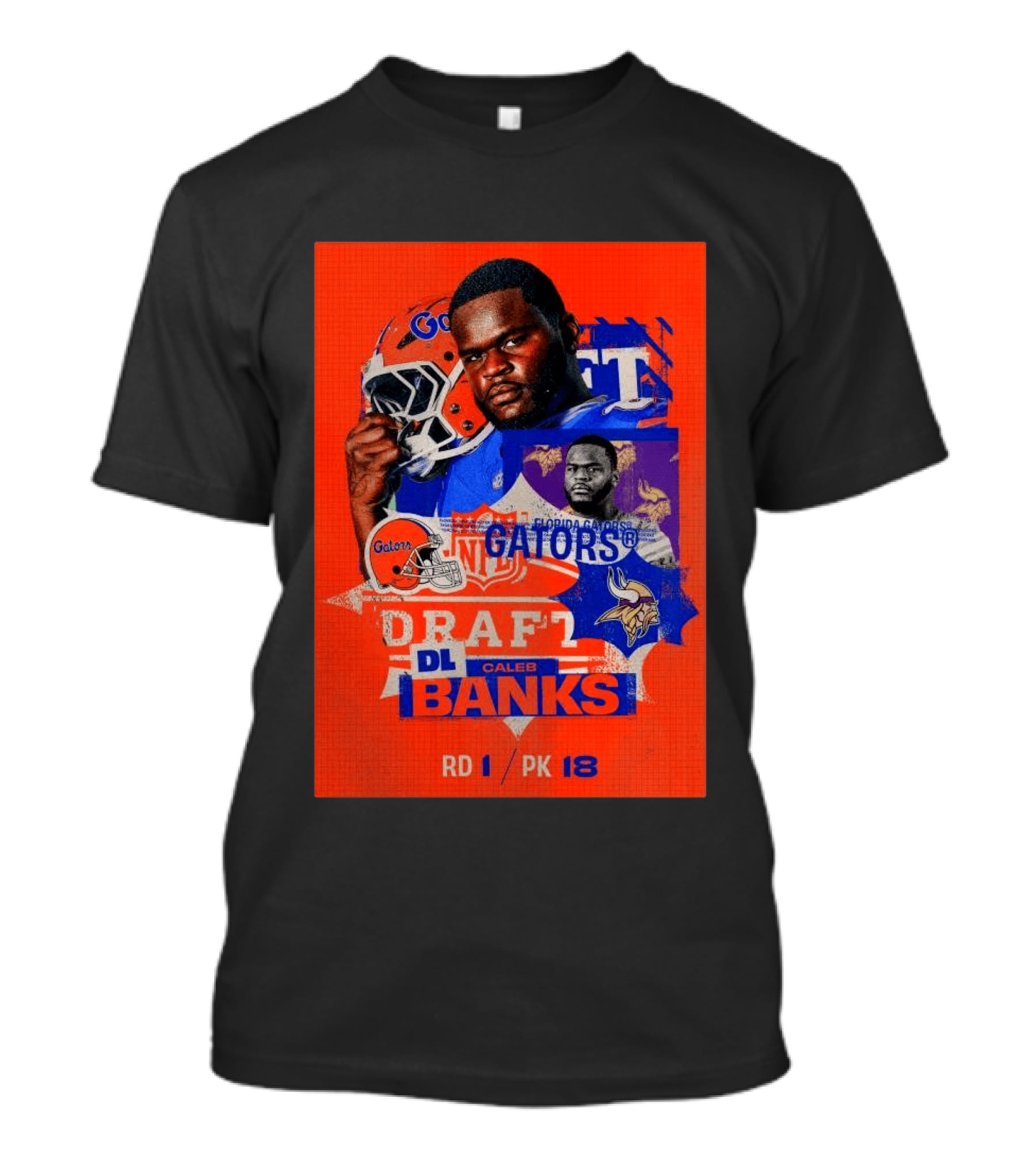 Florida Gators Football Caleb Banks NFL Draft DL Round 1 Pick 18 T-Shirt