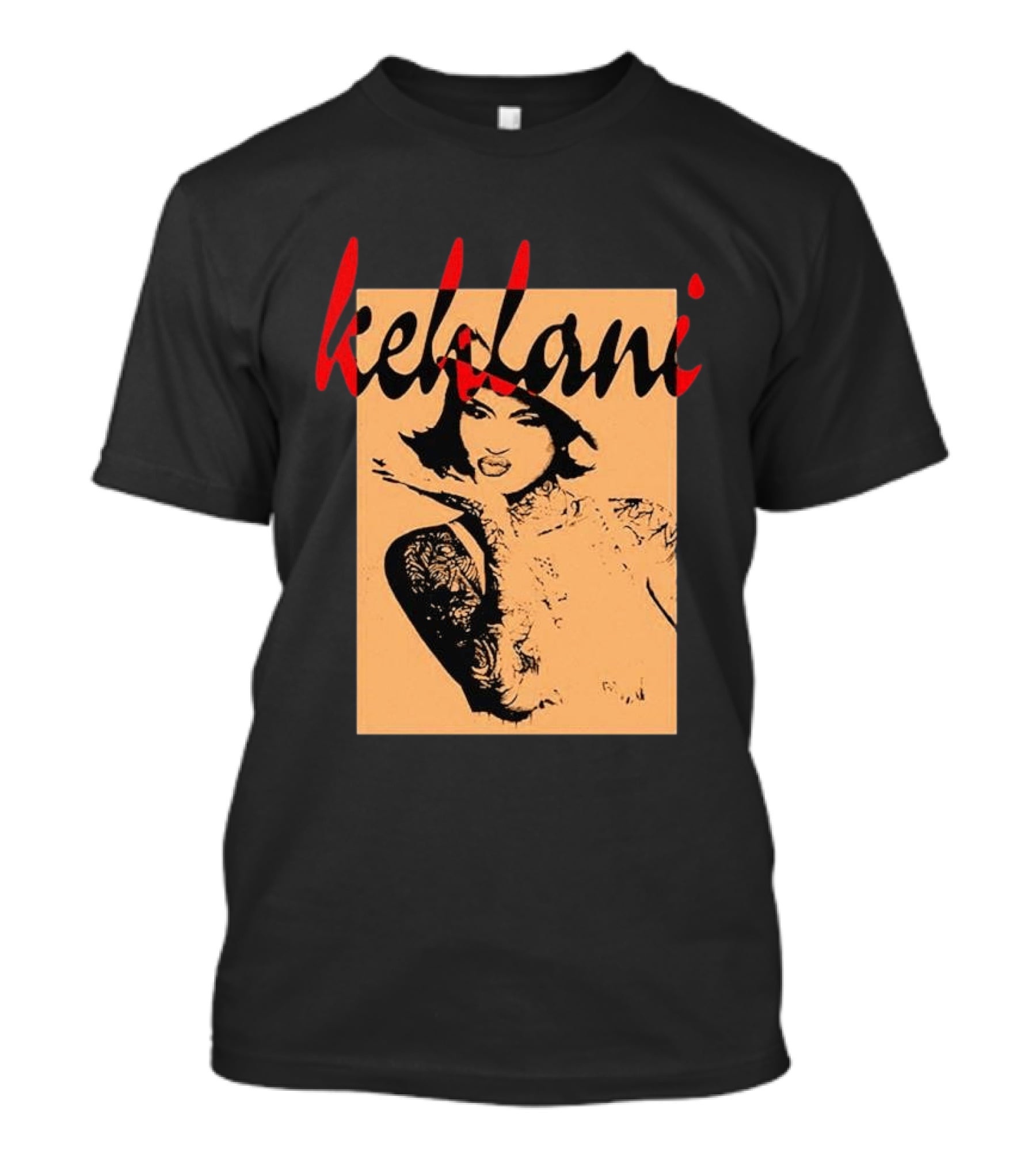 Kehlani 2026 Album Tattoo Art Style Monochrome T-Shirt