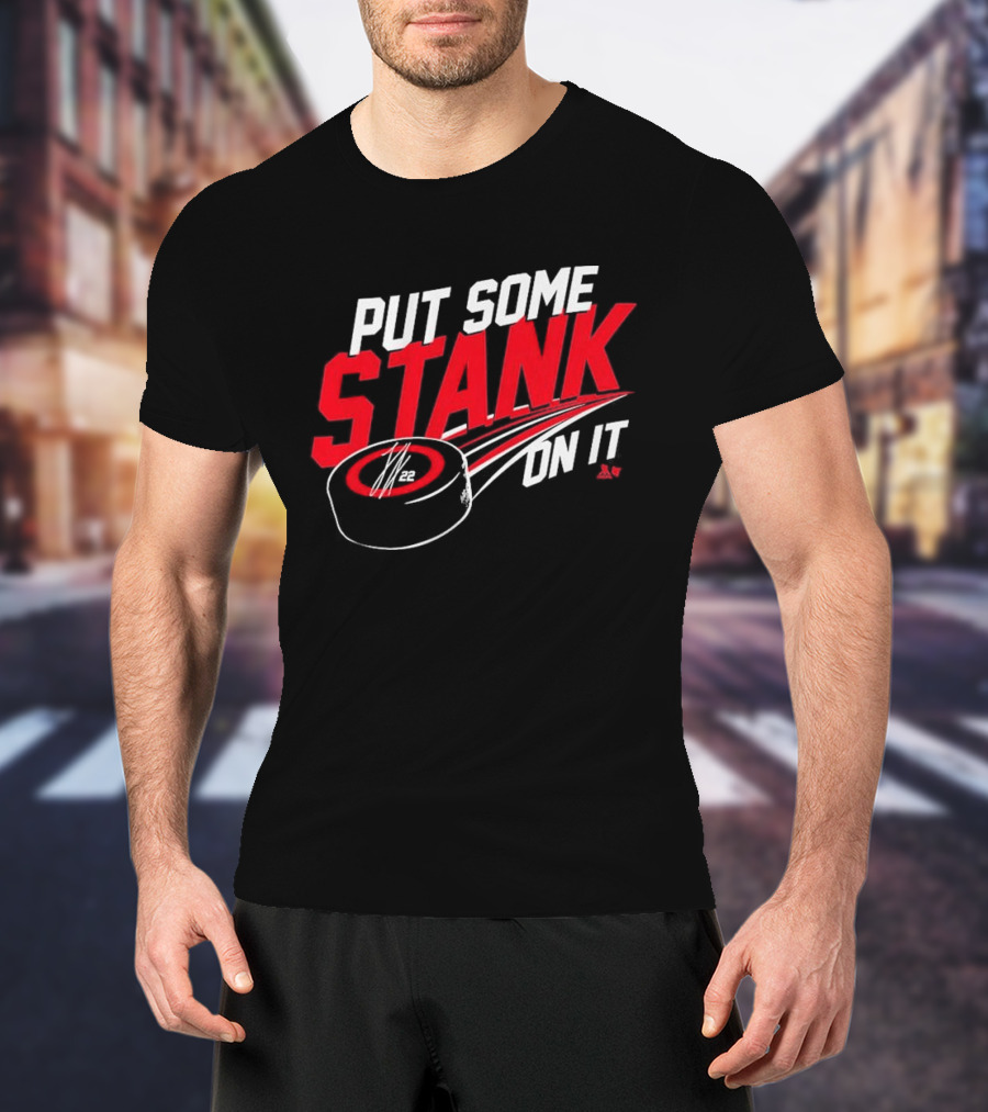 Put Some Stank On It Logan Stankoven Hockey Puck T-Shirt