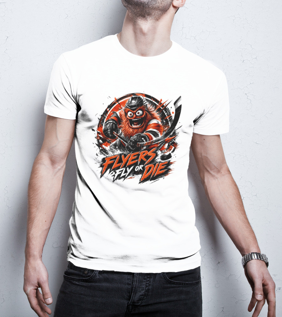 Flyers Hockey Gritty Flyers Fly Or Die NHL 2026 T-Shirt