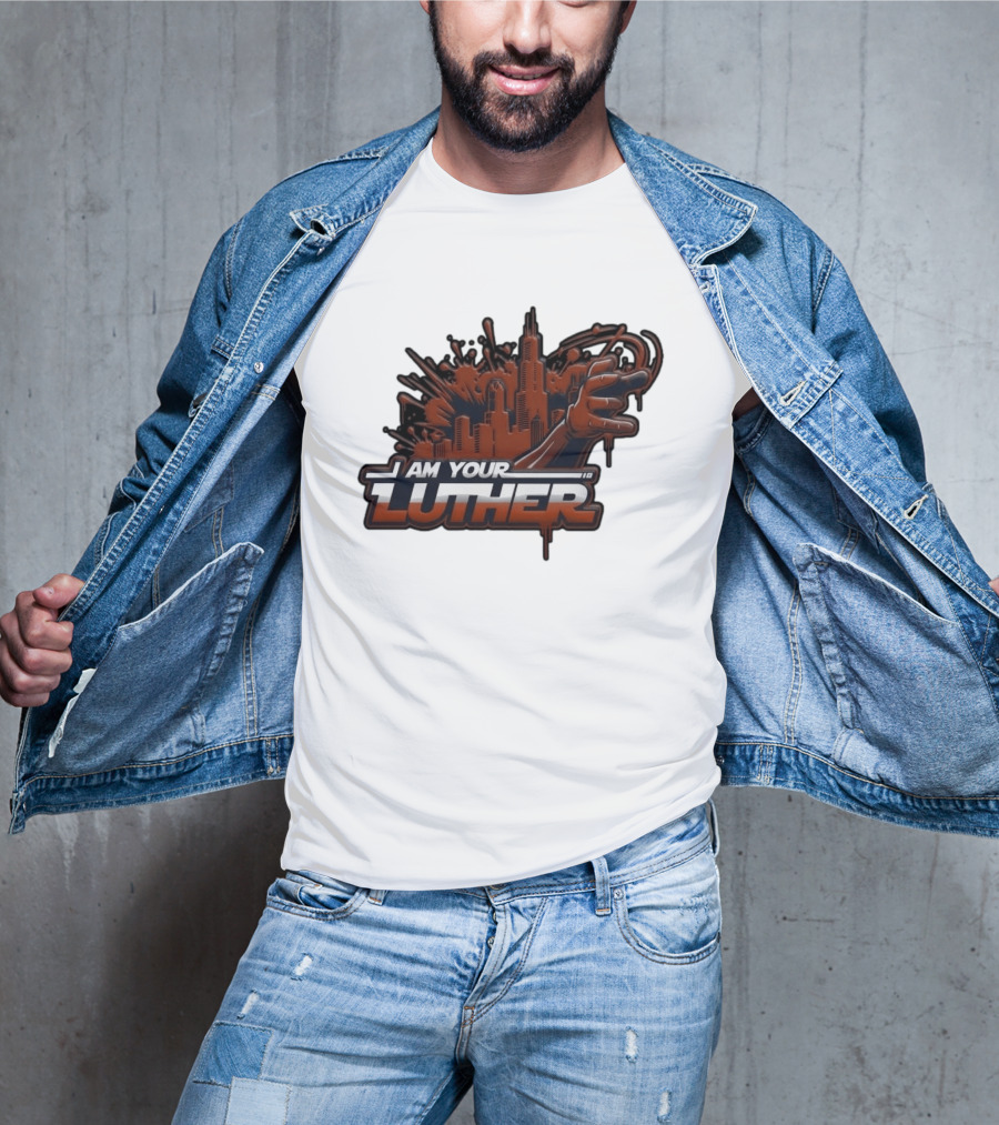 I Am Your Luther Urban Cityscape Graffiti Style Hand Gesture T-Shirt
