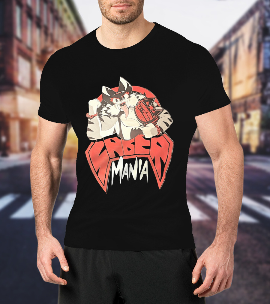 Ring Cats Saber Mania Wrestling Champion Feline T-Shirt