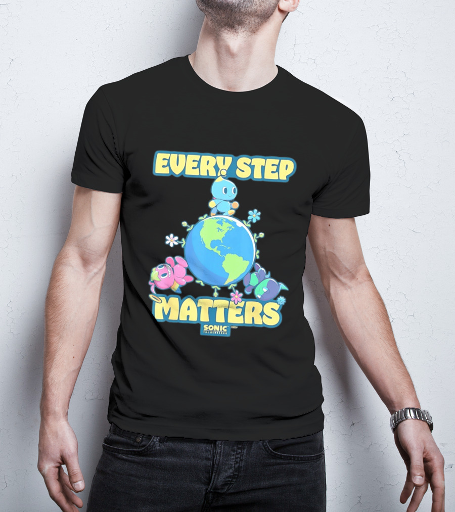 Sonic The Hedgehog Chao Every Step Matters Earth Day T-Shirt