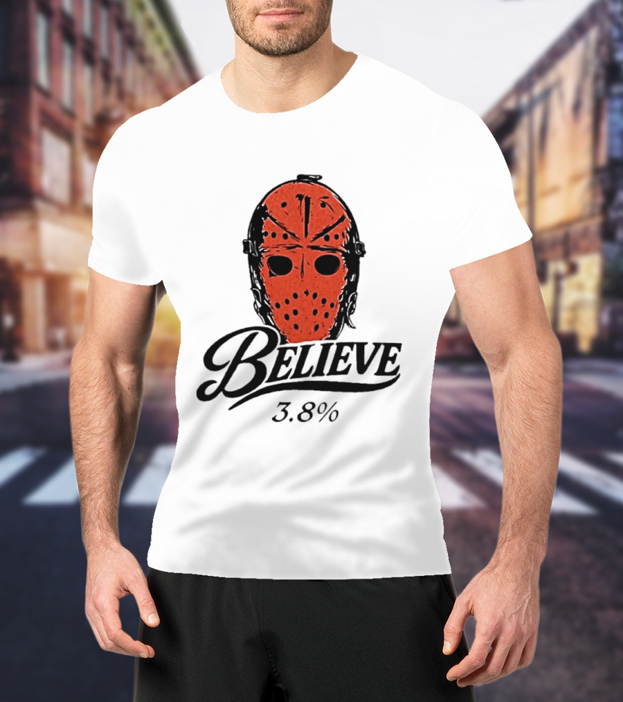 Philadelphia Flyers Believe 3.8% Jason Voorhees Mask T-Shirt