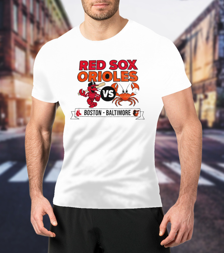 Red Sox Orioles Shrimp Vs Crab Boston Baltimore T-Shirt