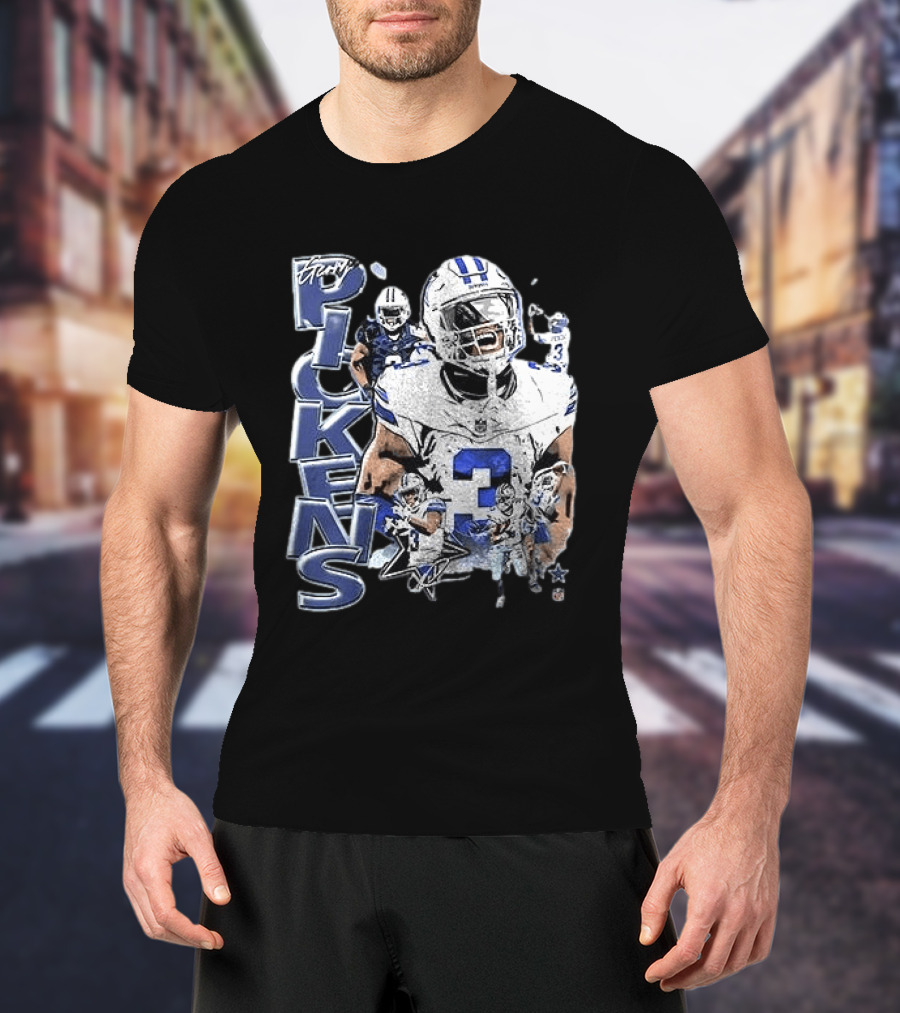 Dallas Cowboys George Pickens Player 3 Star Fans Collection T-Shirt