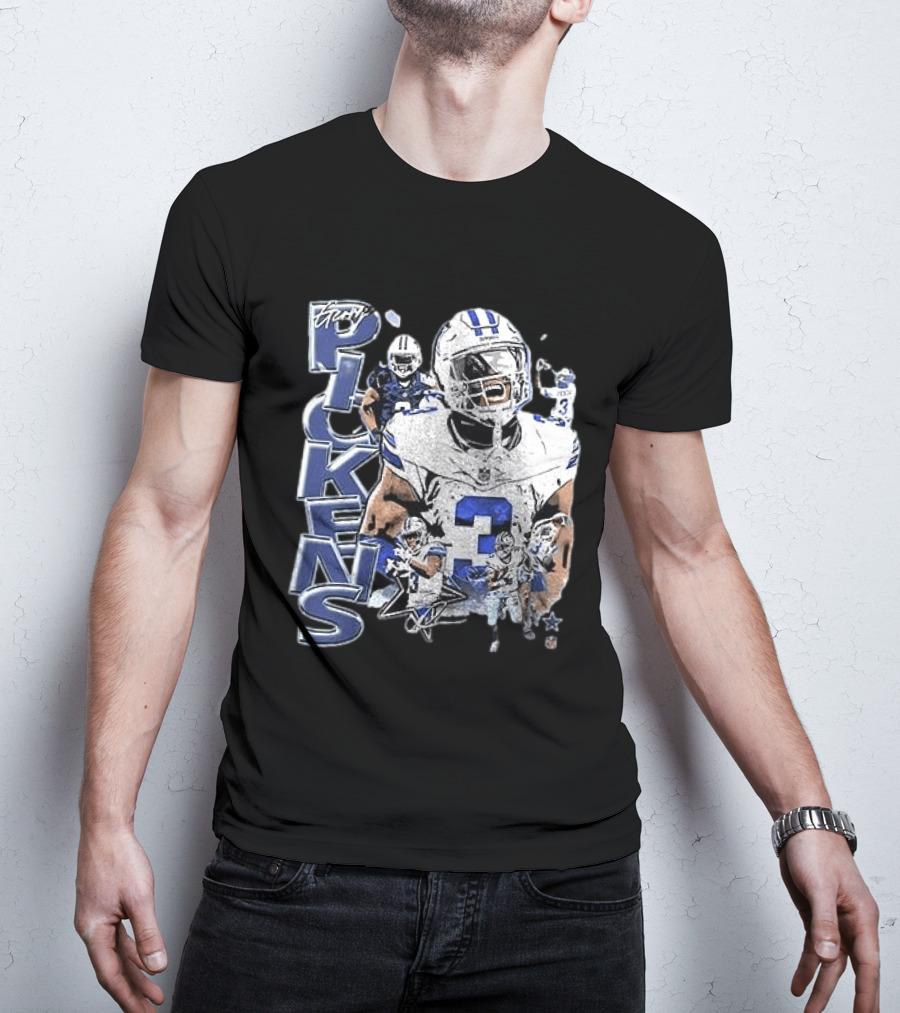 Dallas Cowboys George Pickens Player 3 Star Fans Collection T-Shirt