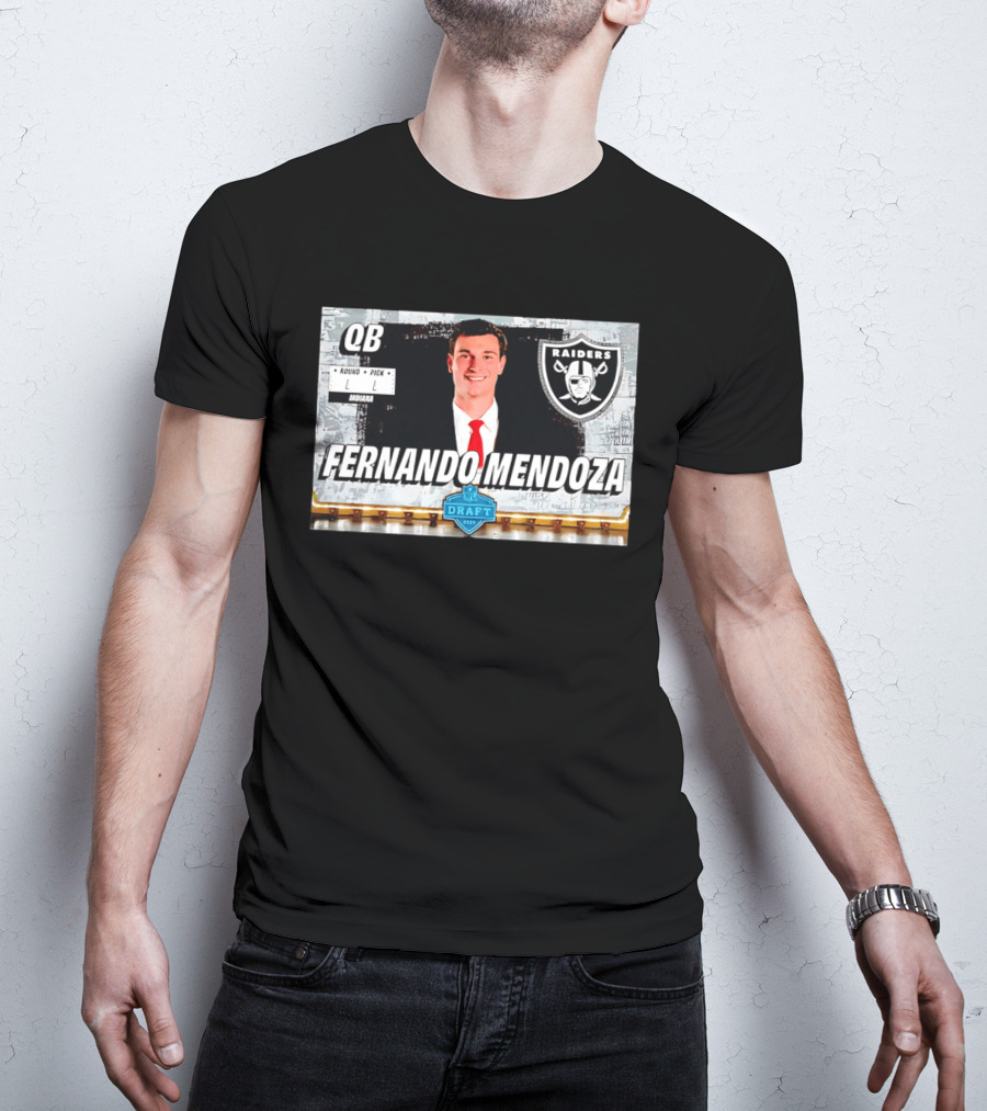 Las Vegas Raiders NFL Draft 2025 QB Fernando Mendoza T-Shirt