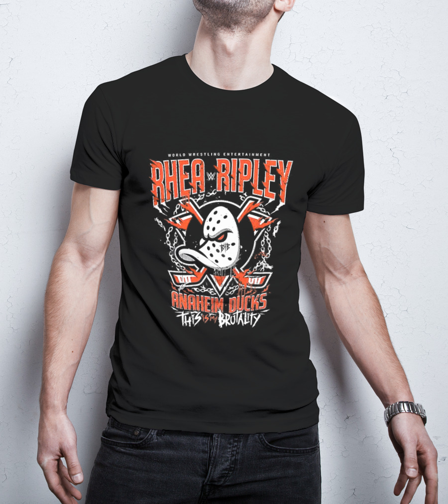 Rhea Ripley Anaheim Ducks This Is My Brutality Collaboration T-Shirt