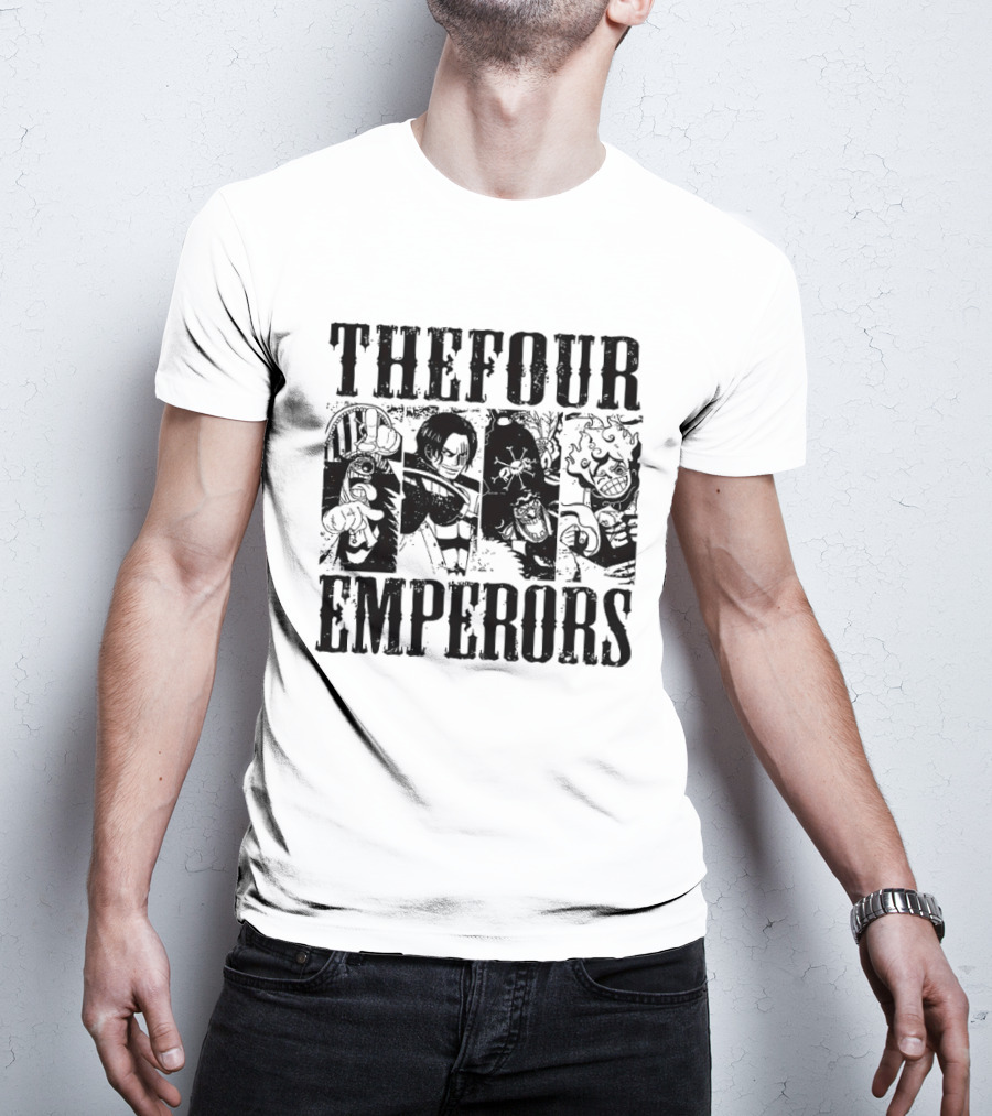 One Piece The Four Emperors Black Depiction T-Shirt