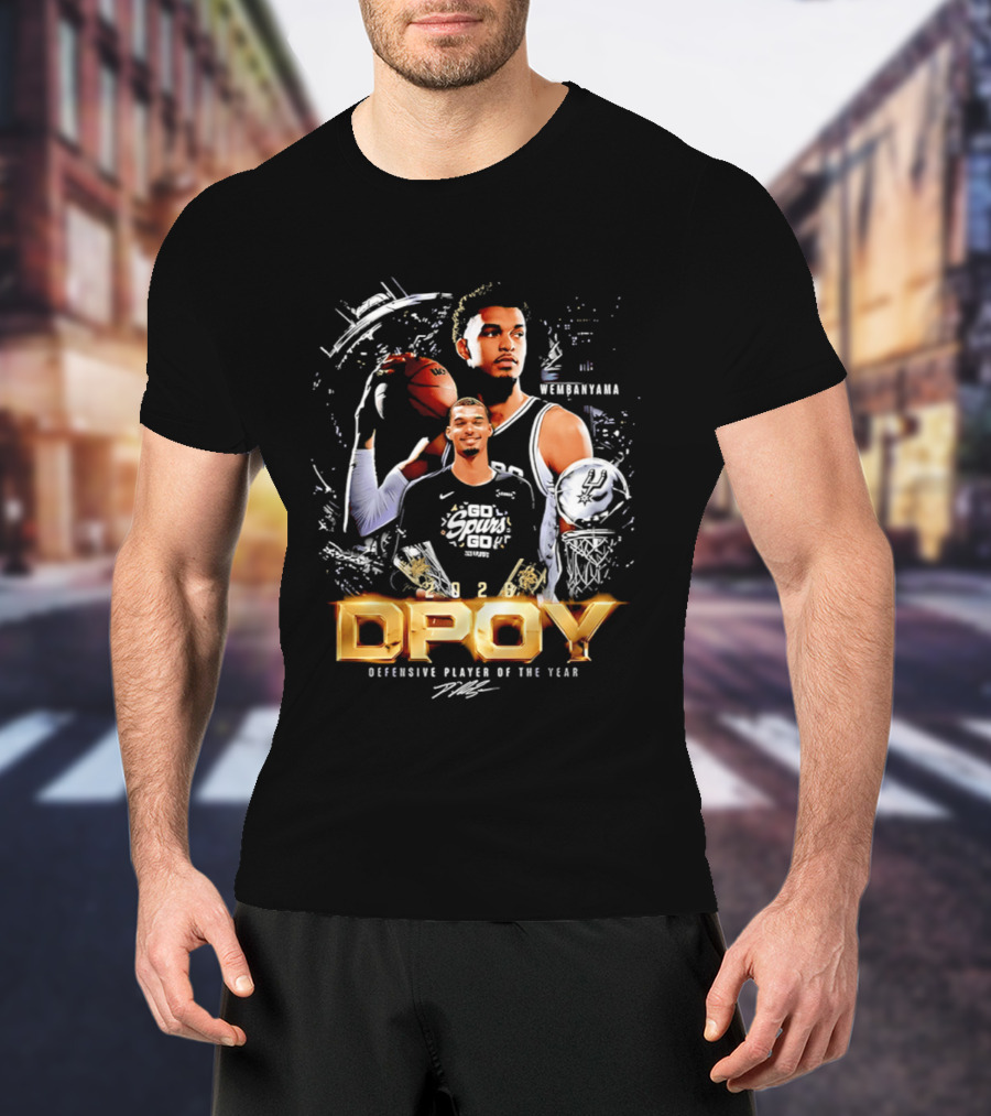 Victor Wembanyama San Antonio Spurs Defensive Player Of The Year 2026 DPOY T-Shirt