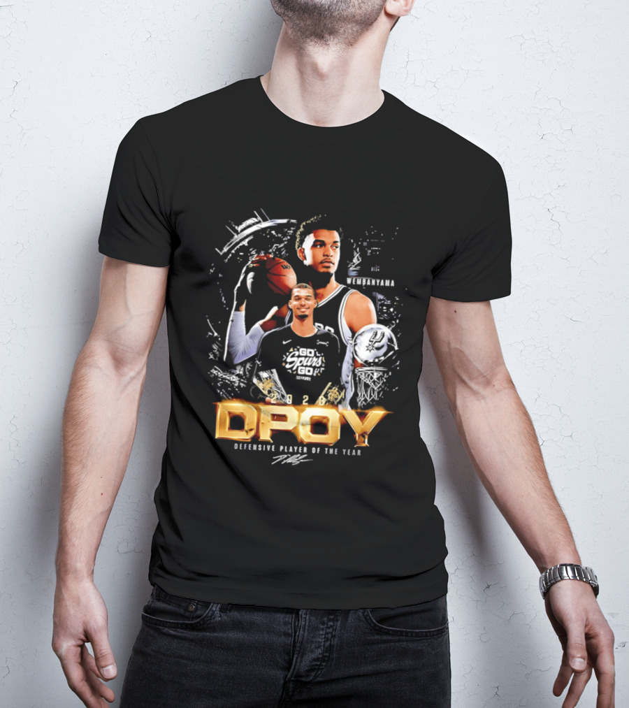 Victor Wembanyama San Antonio Spurs Defensive Player Of The Year 2026 DPOY T-Shirt