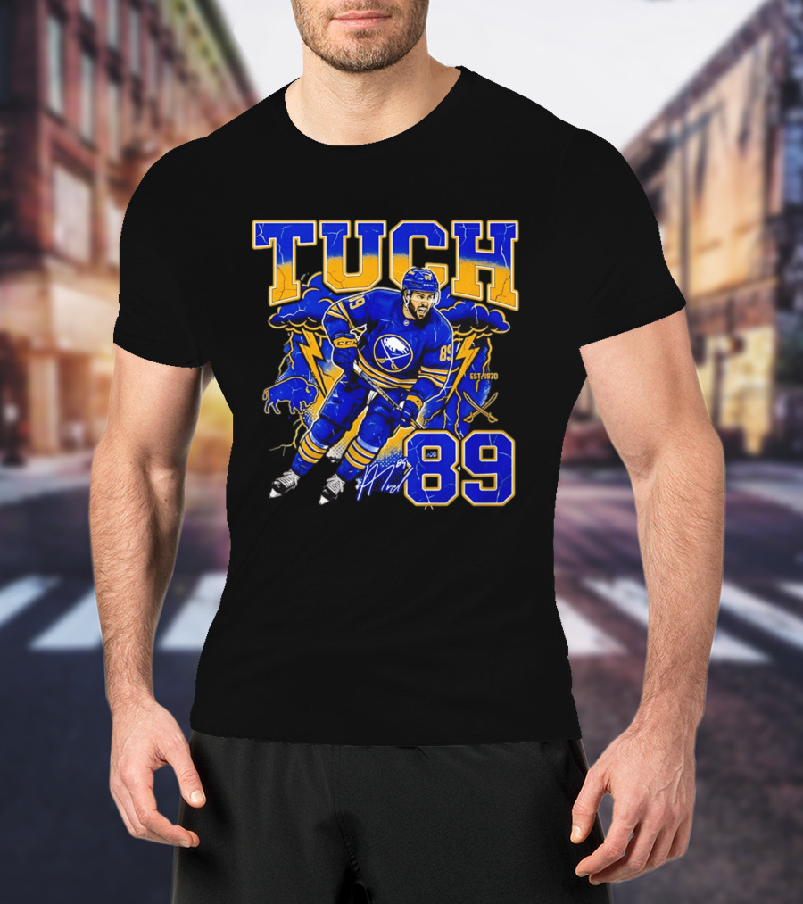 Tuch Buffalo Sabres 89 Hockey Est. 1970 T-Shirt