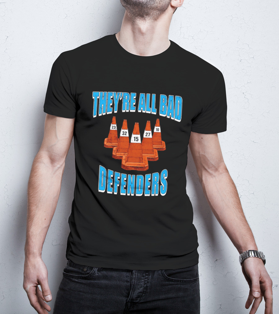 They're All Bad Defenders Minnesota Timberwolves Traffic Cones Numbers 23 32 15 27 10 T-Shirt