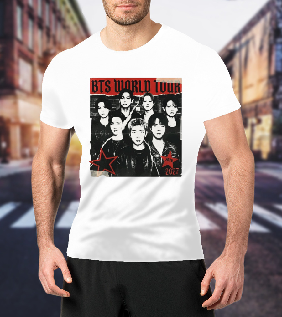 BTS World Tour 2026 2027 Arirang Concert Bangtan Sonyeondan Tour T-Shirt