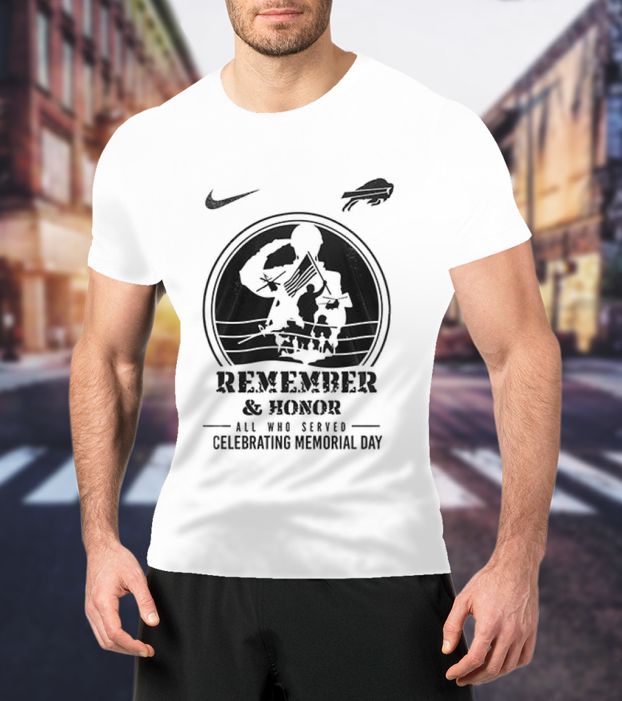 Nike Buffalo Bills Remember And Honor Memorial Day 2023 T-Shirt