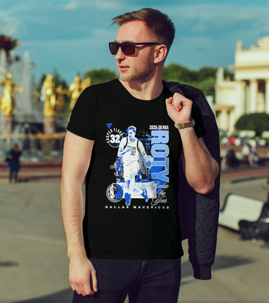 Cooper Flagg Dallas Mavericks 2025 26 NBA ROTY Rookie Of The Year 32 T-Shirt