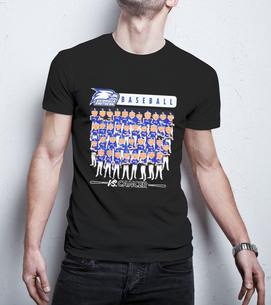 Georgia Southern Eagles University Baseball Team Cartoon Players T-Shirt