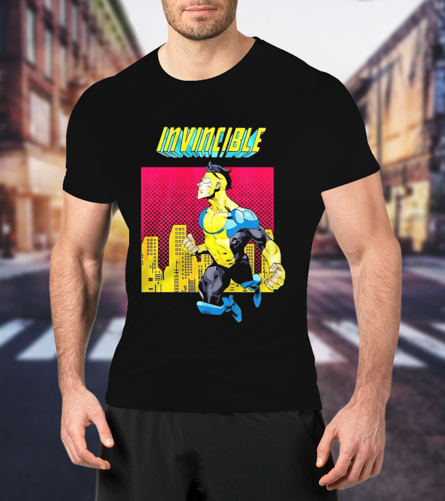 Invincible Comics Hero Skyline Pop T-Shirt