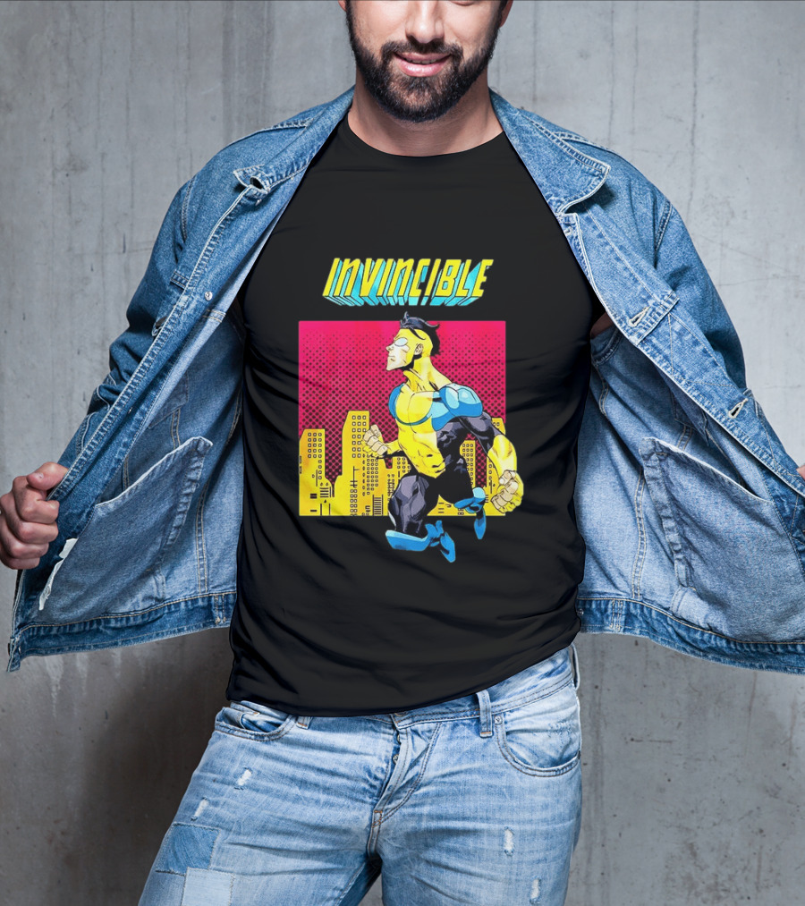 Invincible Comics Hero Skyline Pop T-Shirt