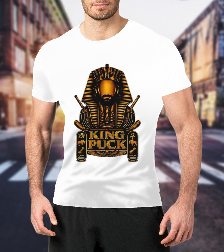 King Puck Pharaoh Buffalo Sabres Egyptian Hockey T-Shirt