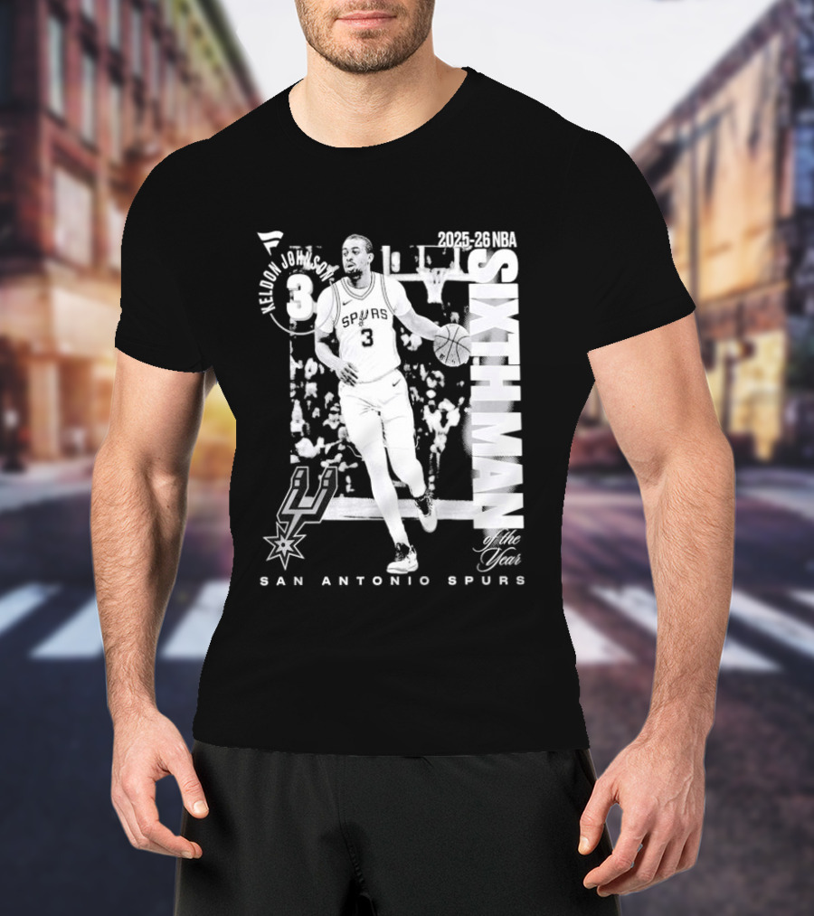Keldon Johnson 2025 26 Sixth Man San Antonio Spurs NBA Legacy T-Shirt