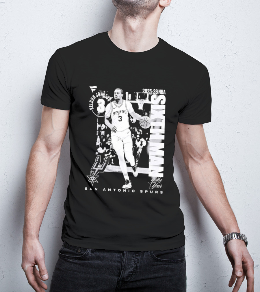 Keldon Johnson 2025 26 Sixth Man San Antonio Spurs NBA Legacy T-Shirt