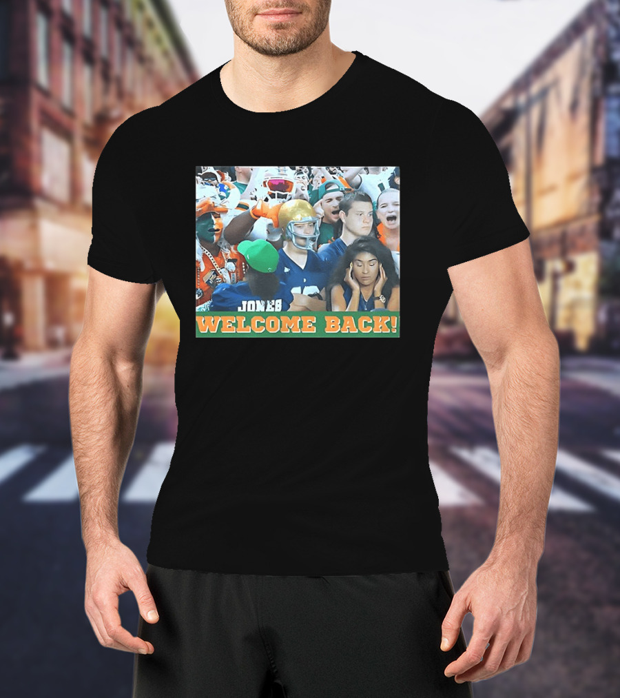 Miami Hurricanes Welcome Back Photo Crowd Scene T-Shirt