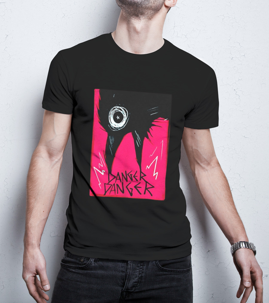 Danger Danger Eerie Eye Dark Pink Lightning T-Shirt