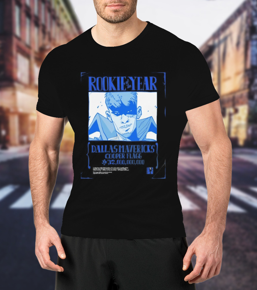 Rookie Of The Year Dallas Mavericks Cooper Flagg Basketball Fan T-Shirt