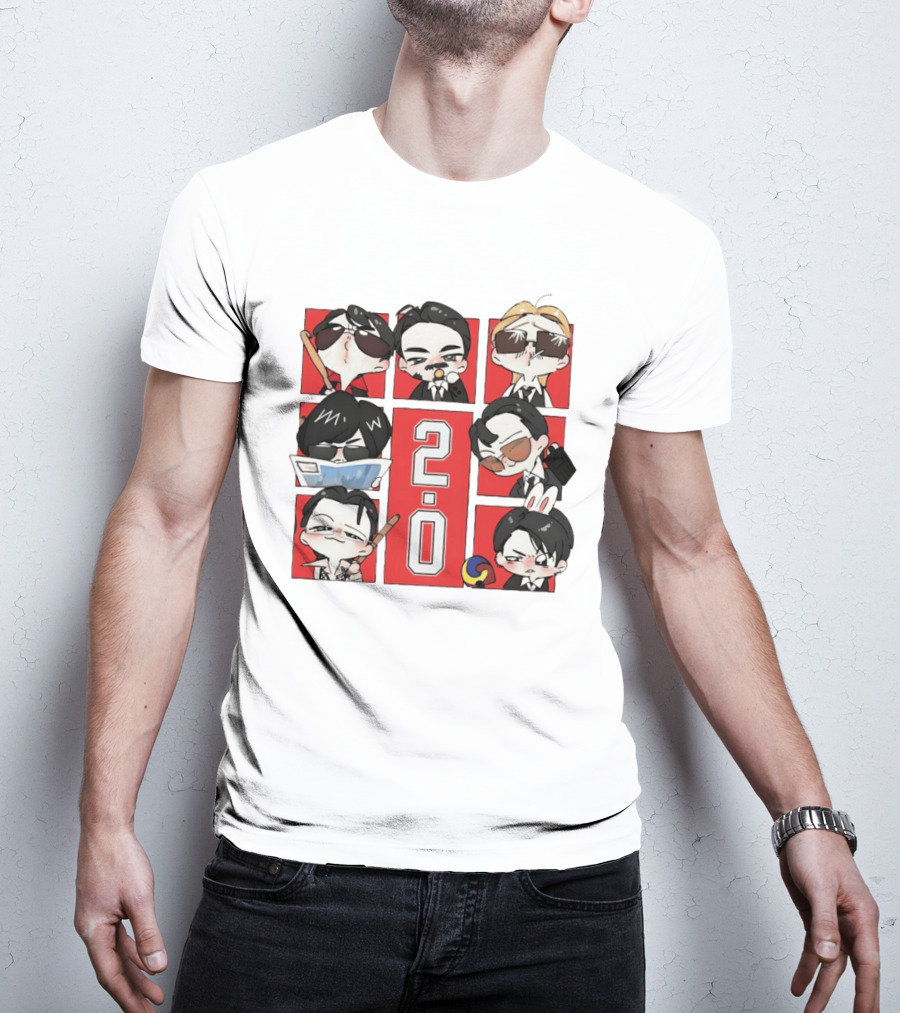 BTS 2.0 Chibi Characters Kpop Army Concert 2026 T-Shirt