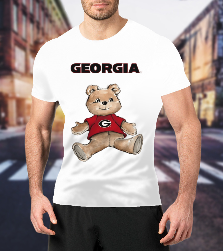 Georgia Bulldogs Teddy Bear With G Logo Classic Cartoon T-Shirt