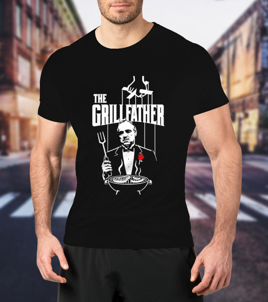 The Grillfather BBQ Cooking Humor T-Shirt