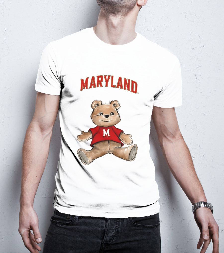 Maryland Terrapins Teddy Bear Cartoon M Sweater T-Shirt