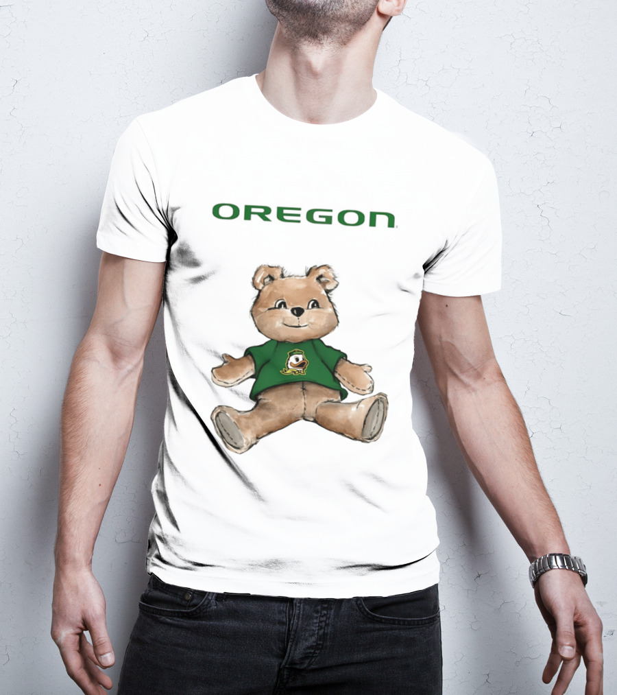 Oregon Ducks Teddy Bear Cartoon T-Shirt