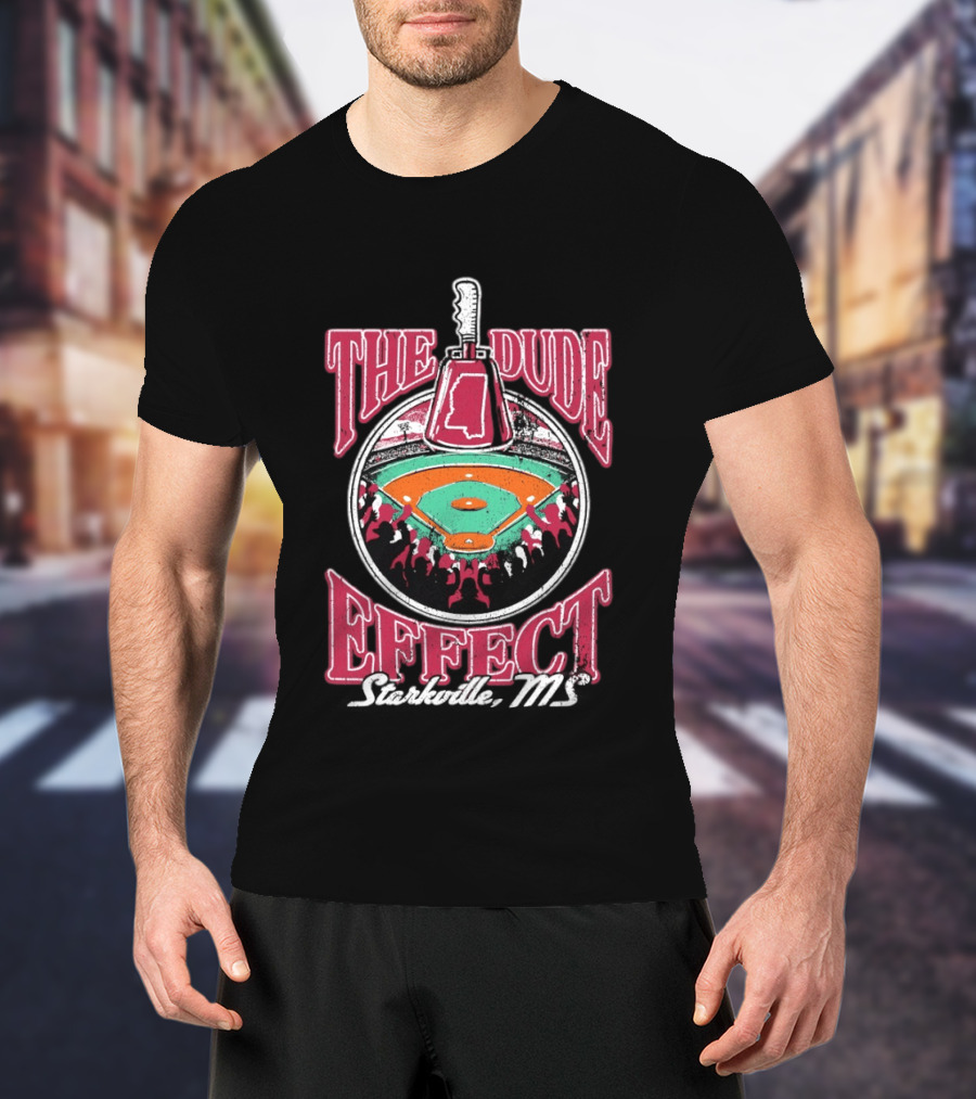 Mississippi State Bulldogs The Dude Effect Starkville MS Baseball Stadium Scene T-Shirt