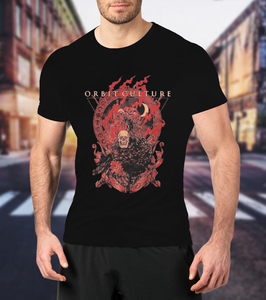 Orbit Culture Limited The Might Red Bird Chapter 1 Vintage Gothic Skull T-Shirt