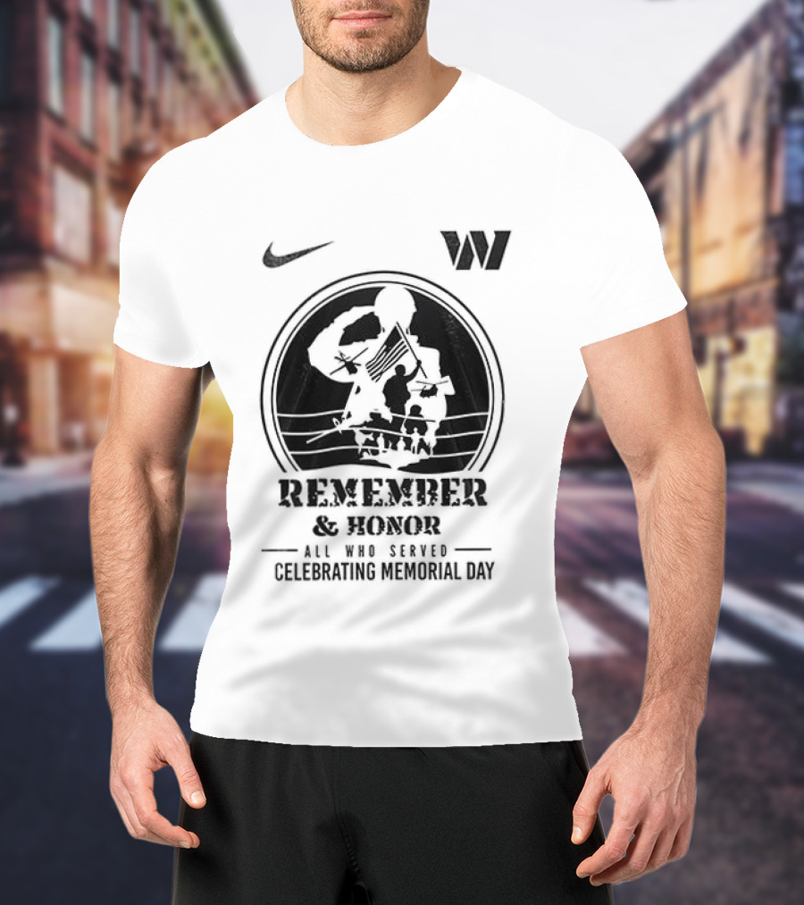 Nike Washington Commanders Remember And Honor All Gave Some Celebrating Memorial Day T-Shirt