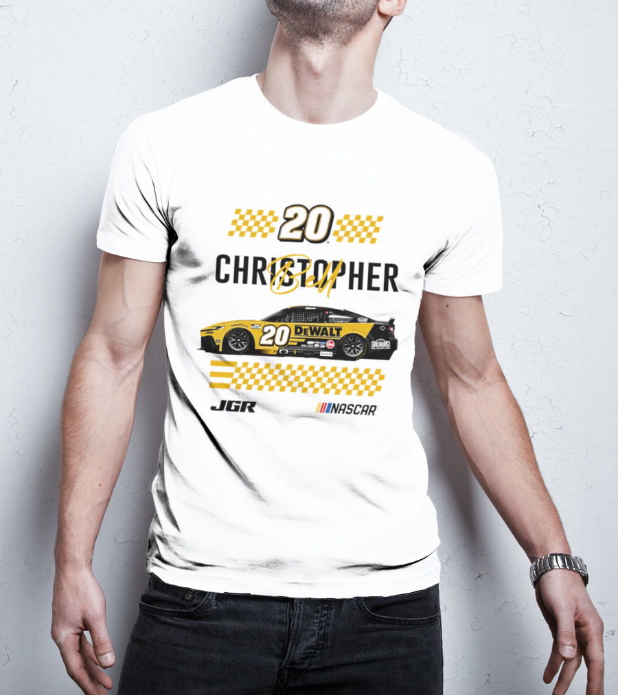 Christopher Bell 20 Dewalt Nascar Autographed JGR Racing T-Shirt