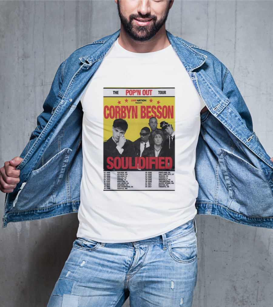 Live Nation Presents Corbyn Besson The Pop'n Out Tour 2026 Soulidified T-Shirt